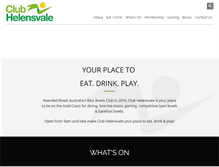 Tablet Screenshot of clubhelensvale.com.au